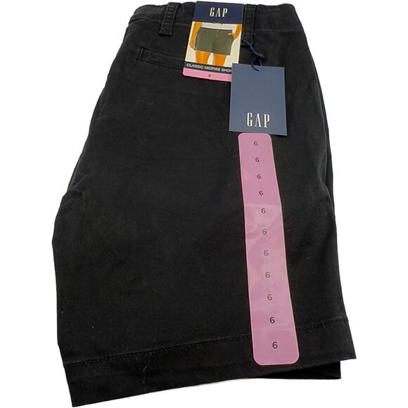 Gap Classic Midrise Shorts (GP004081) Cotton/Spandex Black Women's Medium NWT - Picture 4 of 8